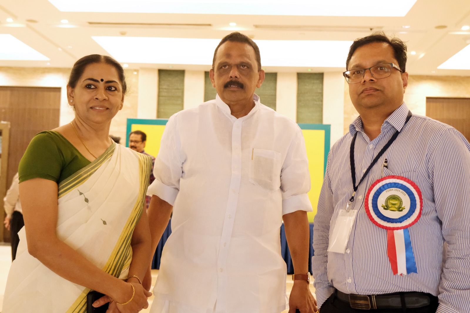 Sabu K. Jacob Attends FOMAA Convention 2026 with Former Ernakulam Mayor Sowini Jain